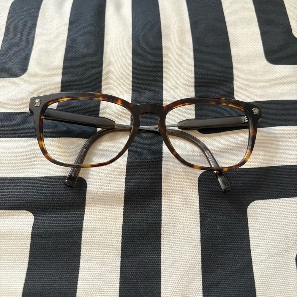 Versace - Tortoise Shell Square Glasses - Picture 2 of 9